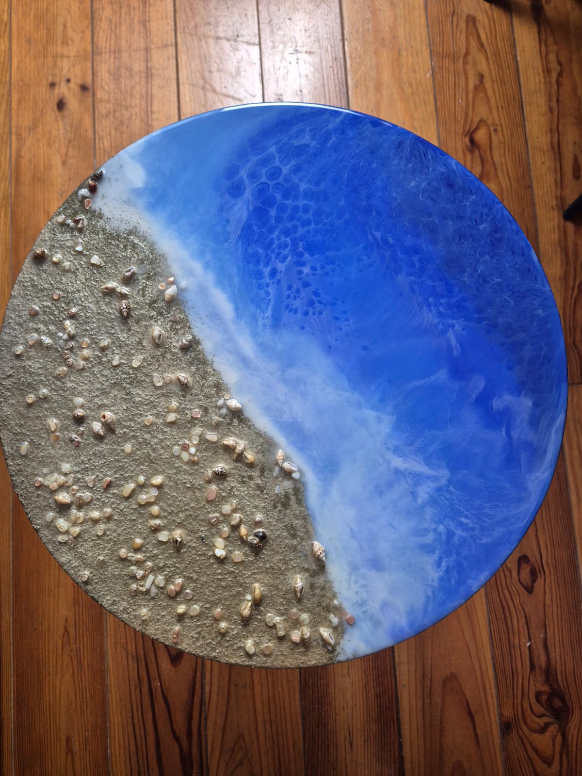 Table Plage en résine époxy