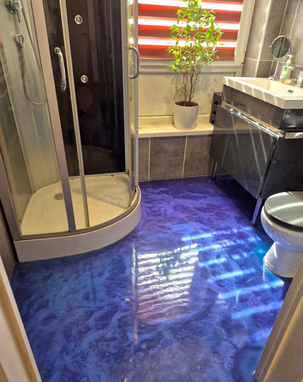 Salle de bain en résine époxy